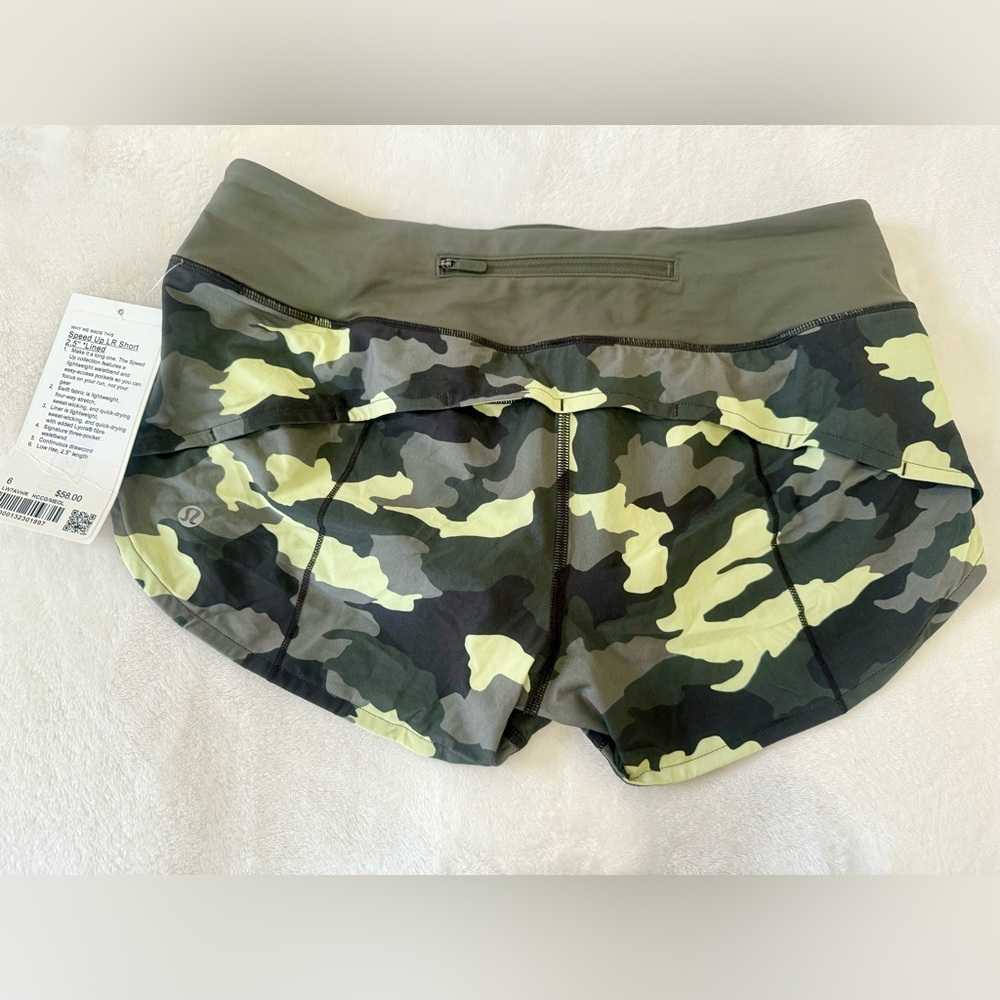 lululemon Speed Up LR Short 2.5” hccg/meol Size 6 NWT